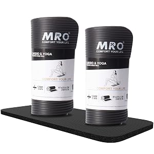 MRO Yoga Knee Pad Cushion Premium Exercise Knee Pad - Eliminate Pain During Home Workout - Extra Padding