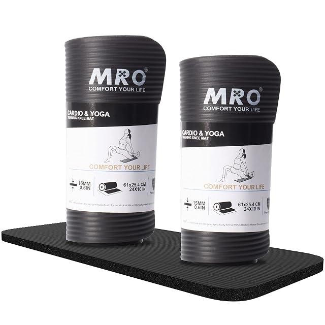 MRO Yoga Knee Pad Cushion Premium Exercise Knee Pad - Eliminate Pain During Home Workout - Extra Padding