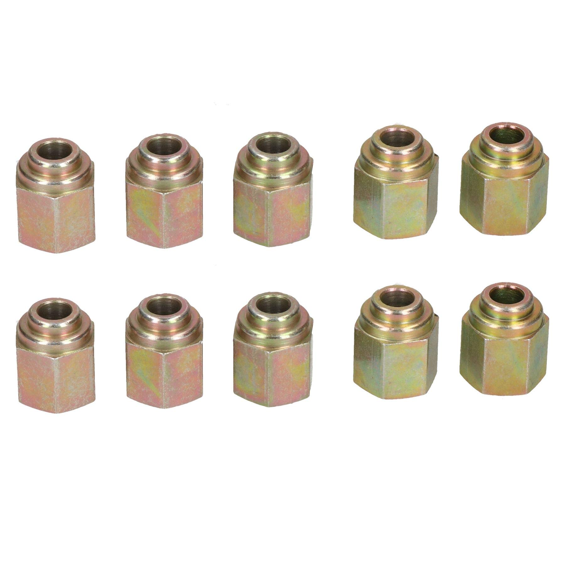 Ab Tools Women's Copper 10 Steel Brake Pipe Union Fittings 12Mm X 1Mm Din For 1/4" Brake Pipe