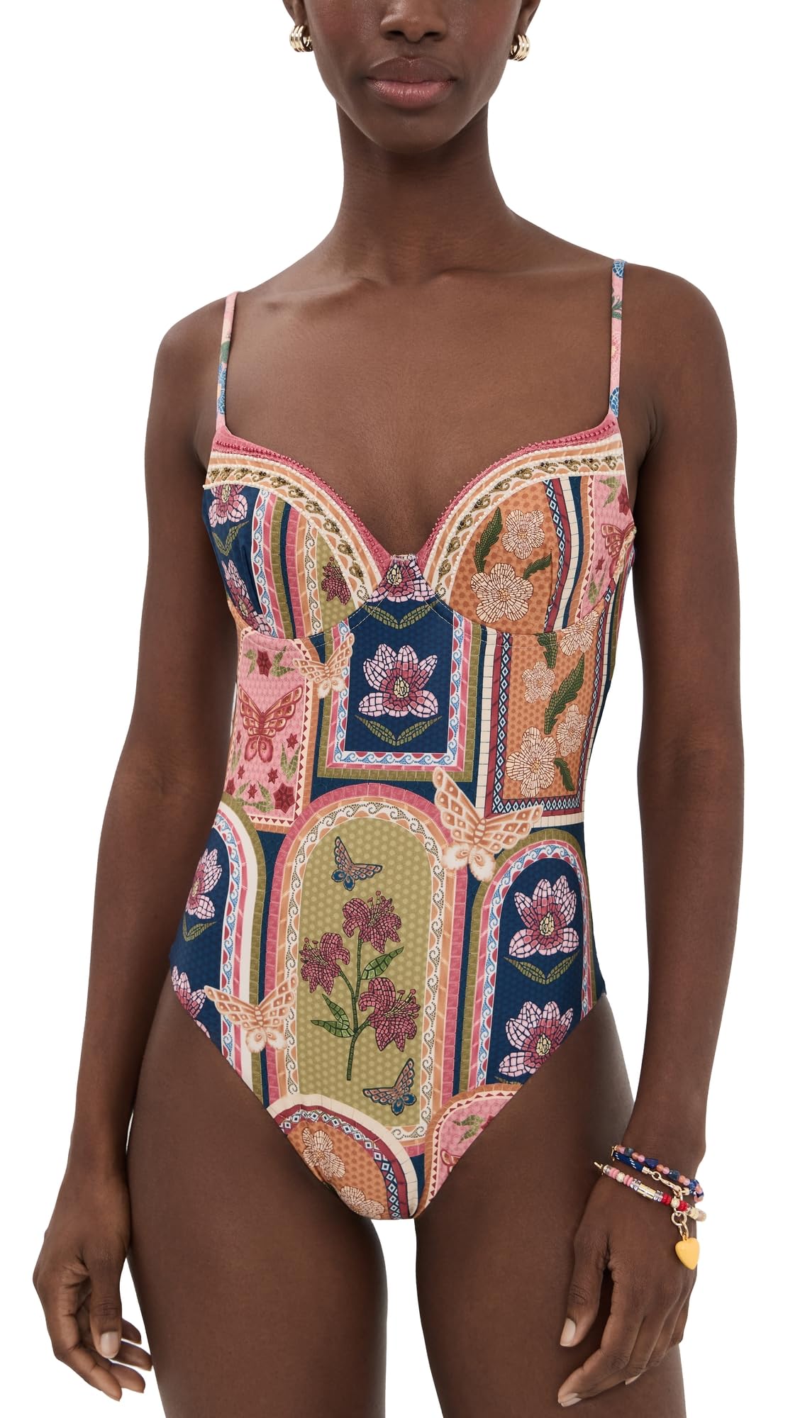 AGUA BENDITA Womens Fiore Petra Handmade Underwire One Piece