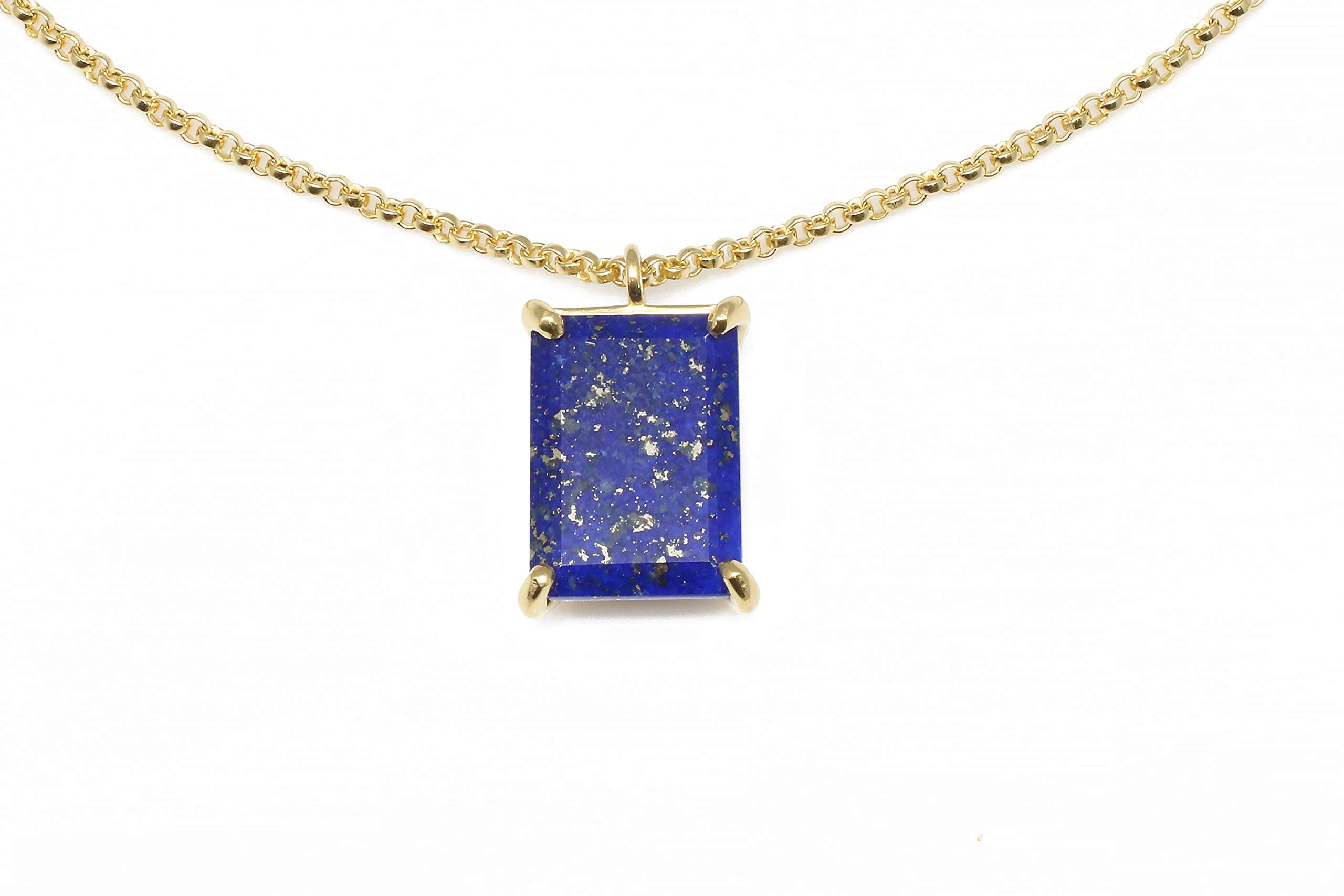 Collier Pendentif Lapis Lazuli en Or 14K : Un Bijou Durable et Inaltérable - 8