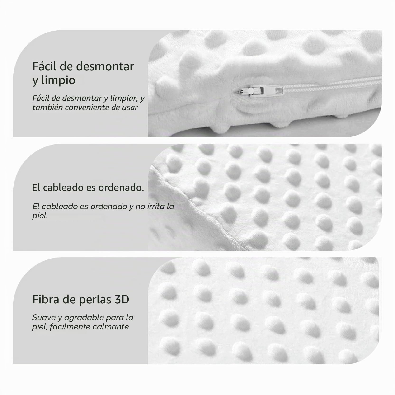 Almohadas de Lactancia, Almohada de Cuña para Bebé para Recién Nacido, Almohadas de Lactancia Anchas y Estables para Materna, Almohada para Recién Nacido Anti Reflujo con Protuberancias Sen