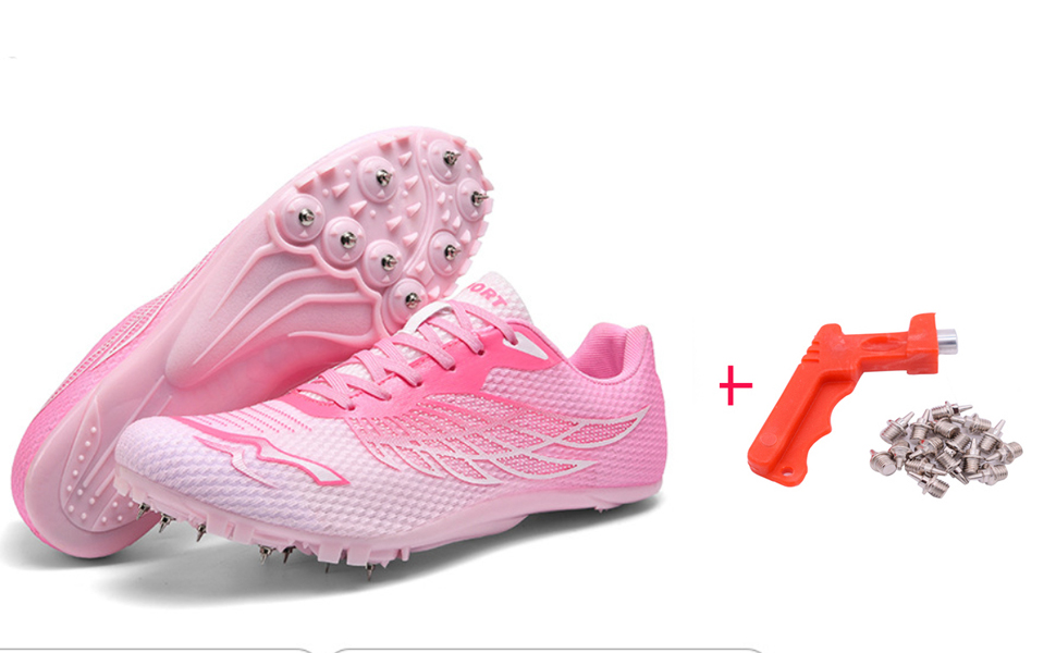 pink track cleats