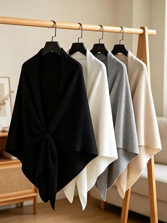 VENVSBEE Shawl Wraps For Women Soft Pashimina Cape Knitted Sweater Shawl Scarf Shoulder Wraps for Dresses