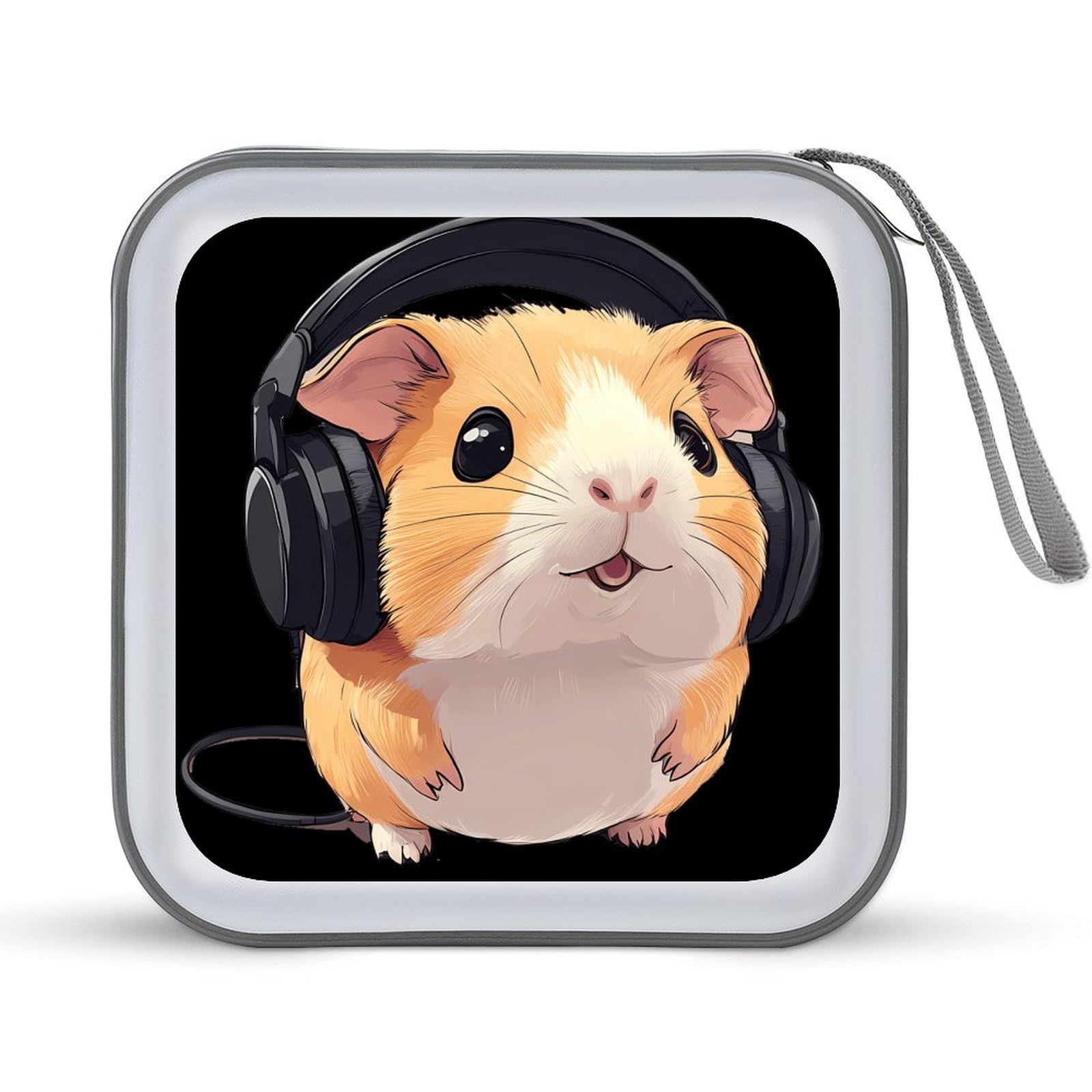 Funny Guinea Pigs CD Case Plastic DVD Case Holder Wallet Disc Storage Organizer for Car Travel