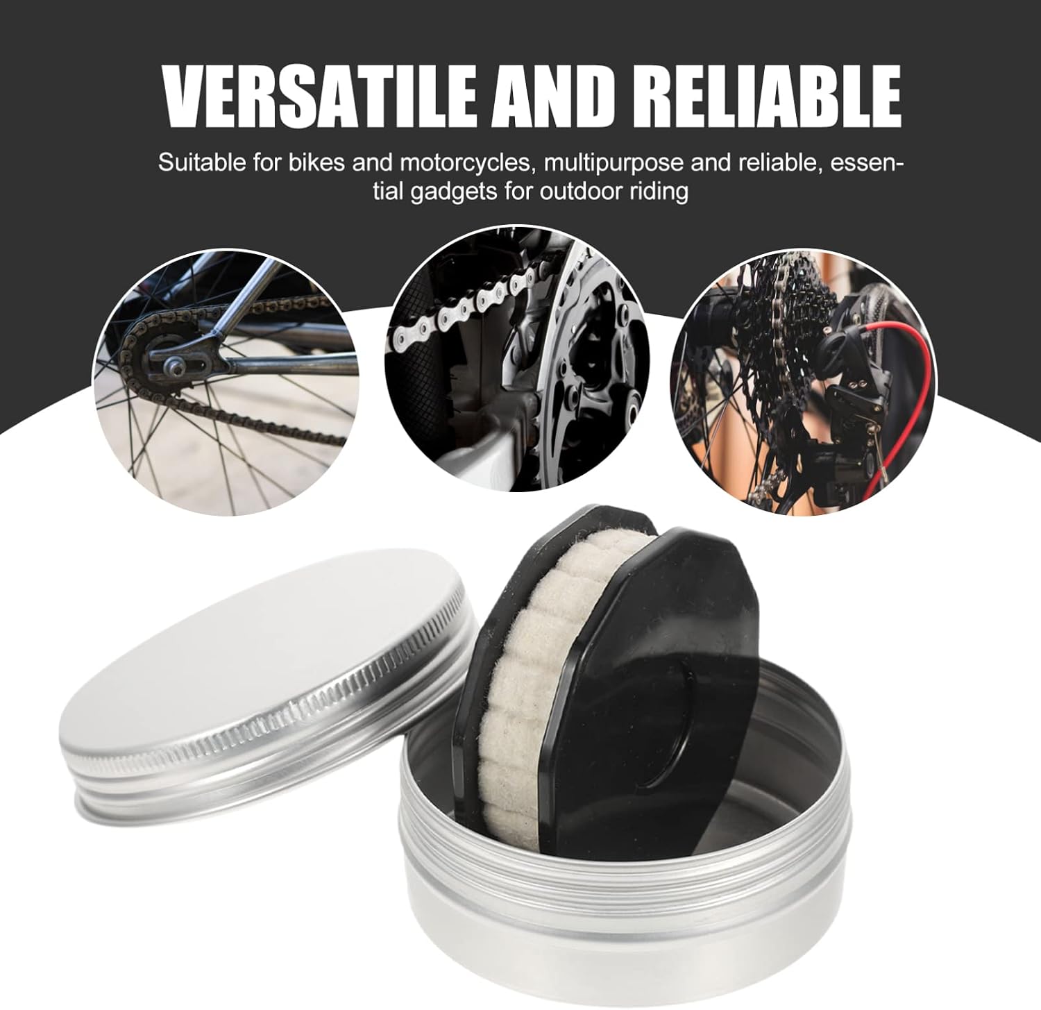 BESPORTBLE 2pcs Bike Chain Roller Lubricator Tool for Mountain and Road Easy to Use Chain Oiler Quality for Performance