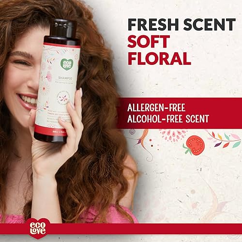 Miniatura 4 de ecoLove - Champú natural sin sulfato para cabello normal y graso, sin químicos, champú vegano y libre de crueldad, extracto de tomate y remolacha