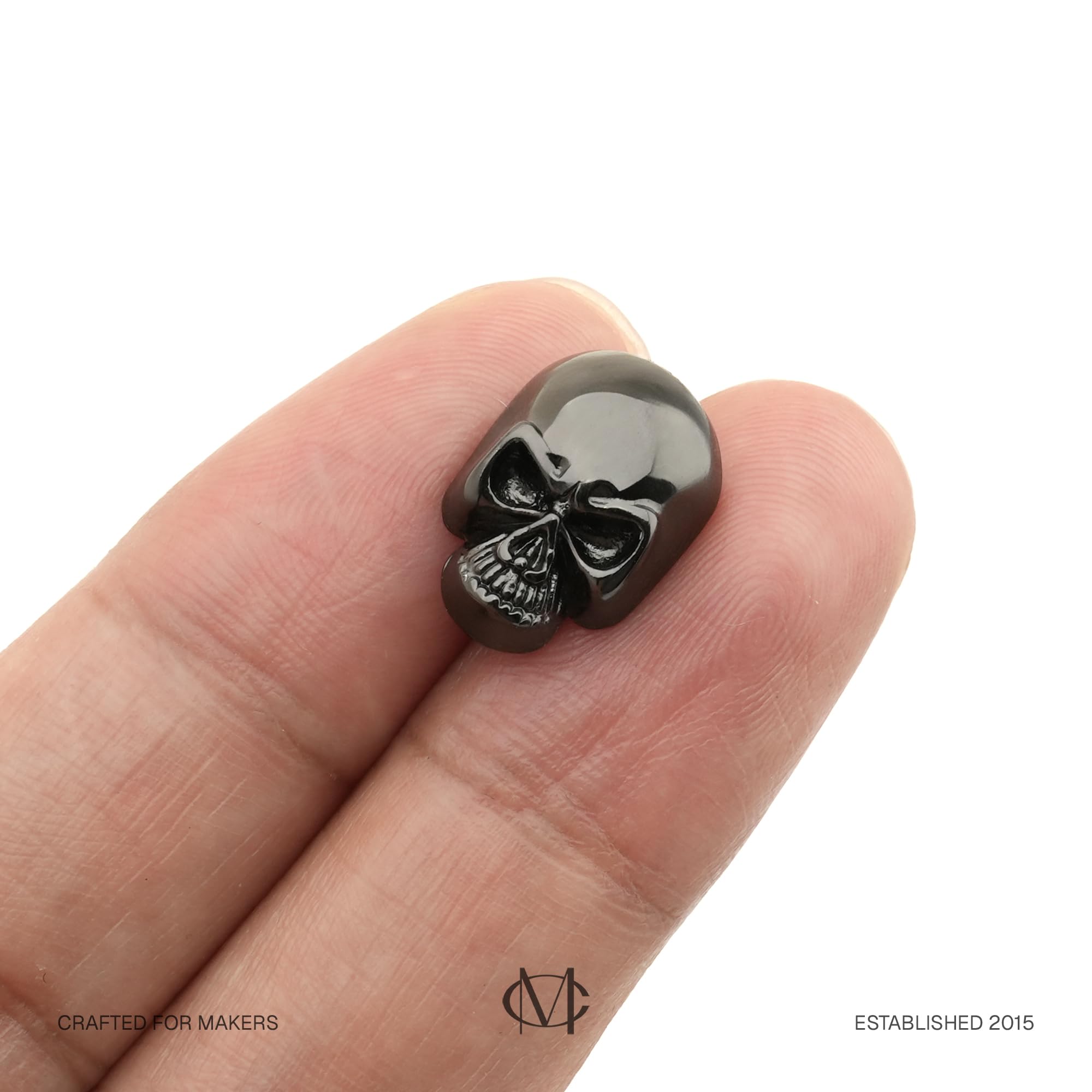 CRAFTMEMORE Skull Rivets - 10 Pack Punk Metal Studs For Leathercraft & Clothing DIY