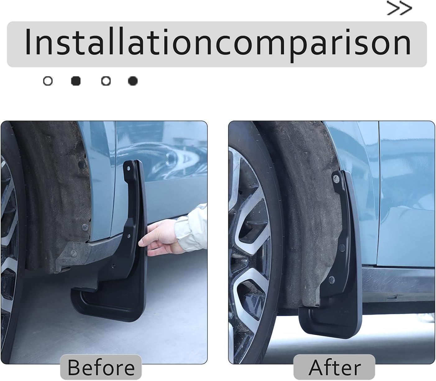 Daeiclru Car Mud Flaps Compatible with Ford Maverick 2022 2023 2024, Front & Rear Mud Guards Mud Flaps Splash Guards No Drilling Required Exterior Accessories