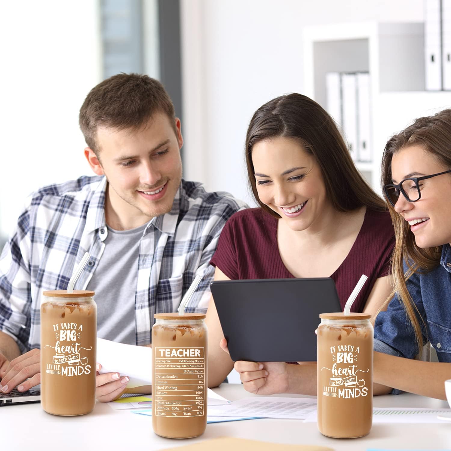 Teacher Appreciation Gifts, Gifts for Teachers Women Men, Best Teacher Gift, Unique Thank You Teachers Gift Mothers Day Christmas from Students - 16oz Glass Cup - Image 5