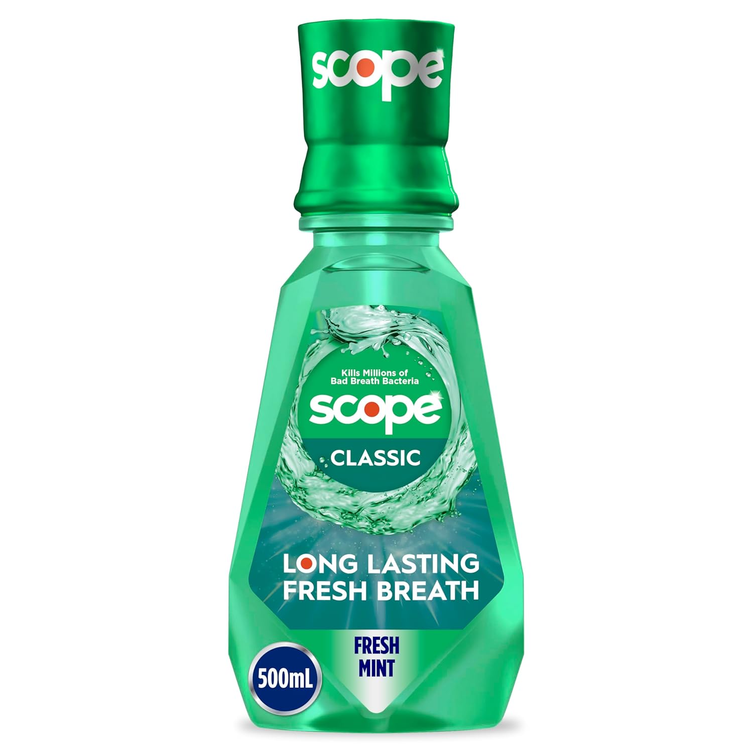 Crest Scope Classic Mouthwash, Original Formula, 500 Ml, 4 Count