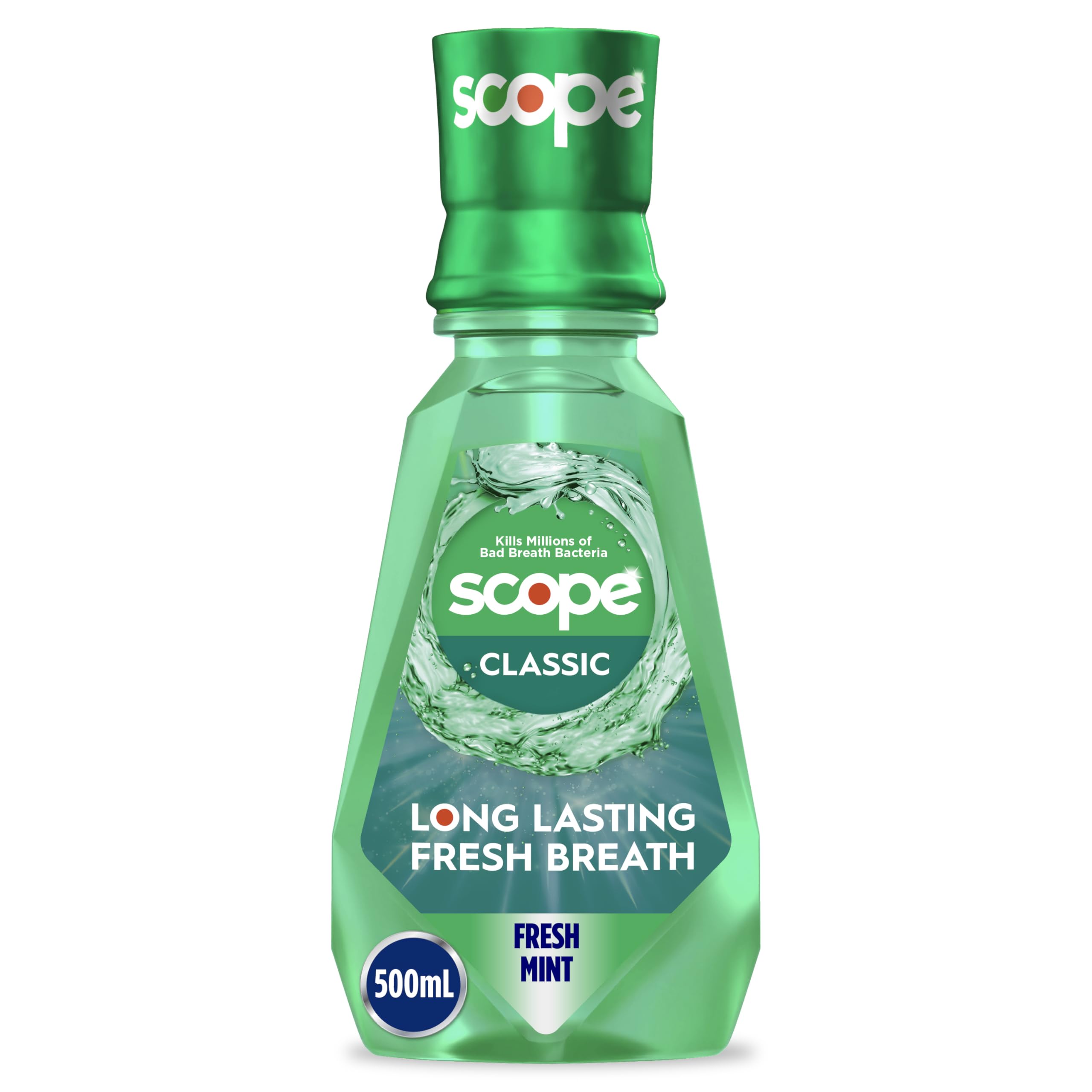 Scope Classic Mouthwash, Original Formula, 500 Ml, 4 Count