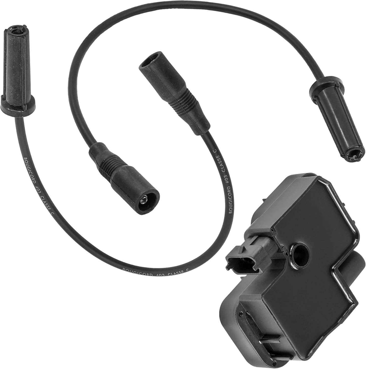 Caltric Ignition Coil & Spark Plug Wires Compatible with Polaris Scrambler 1000 2014-2018 2022-2023 / Scrambler XP 1000 2014-2024