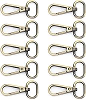 Vista 26 de CRAFTMEMORE Broches de langosta giratorios con gancho a presión, clips de moda, FS10, paquete de 10 (dorado, 1-1/2 pulgadas)