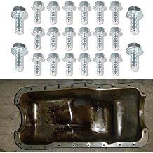 22 Piece Oil Pan Bolt Kit For Chevy Small Block & Ford Small Block V8 Engines - Stamped Steel Zinc Plated Bolts