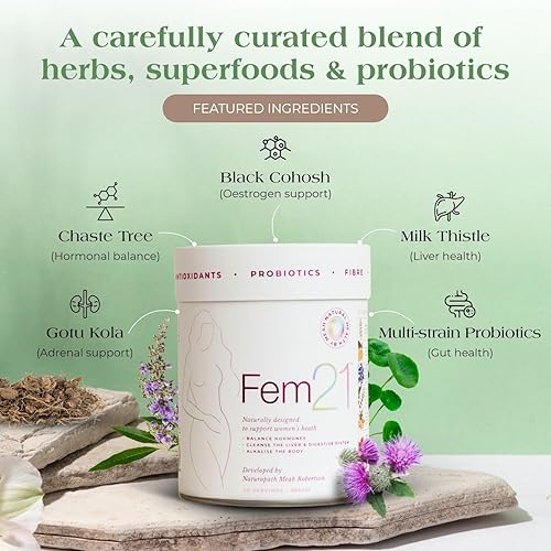 Miniatura 6 de Polvo alcalinizante para mujer con 21 hierbas naturales, apoya el equilibrio hormonal y el estado de ánimo, la limpieza del hígado y digestiva,