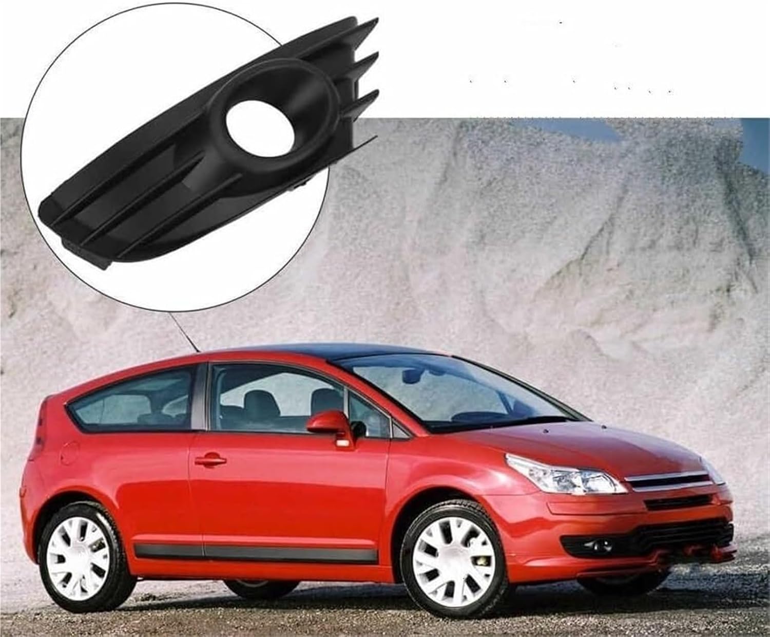 車のフォグランプグリル 用のシトロエン C4 2004-2008 用 フロントバンパー フォグランプ グリル カーランプカバー 交換