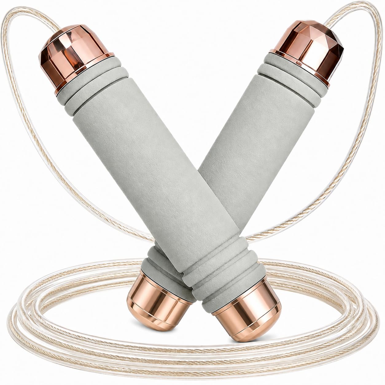Cavobo Springseil Erwachsene Fitness Verstellbar mit Hautfreundlichen Schaum Griffe, 3 Meter Länge Einstellbar PVC Seil,Rutschfest und Ideal für Fitness & Ausdauer & Seilspringen