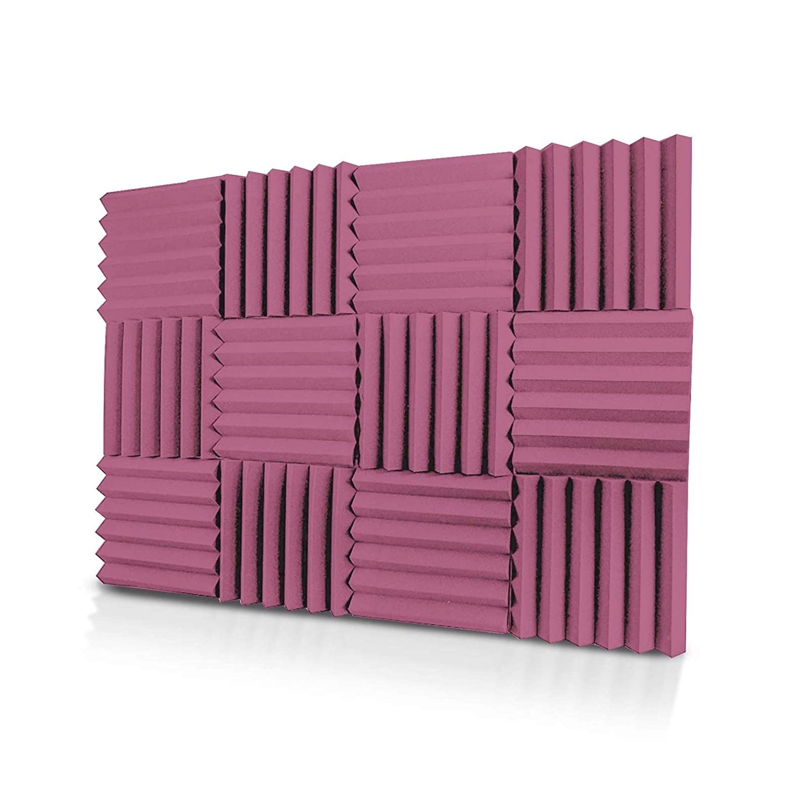 ASY 12 Packs Sound Proof Foam Soundproofing Panels Soundproof Acoustic Foam Tiles Panels Corner Sound Insulation Absorbing Studio Piano Room Drum Room Home Theater KTV (Color : Purple)