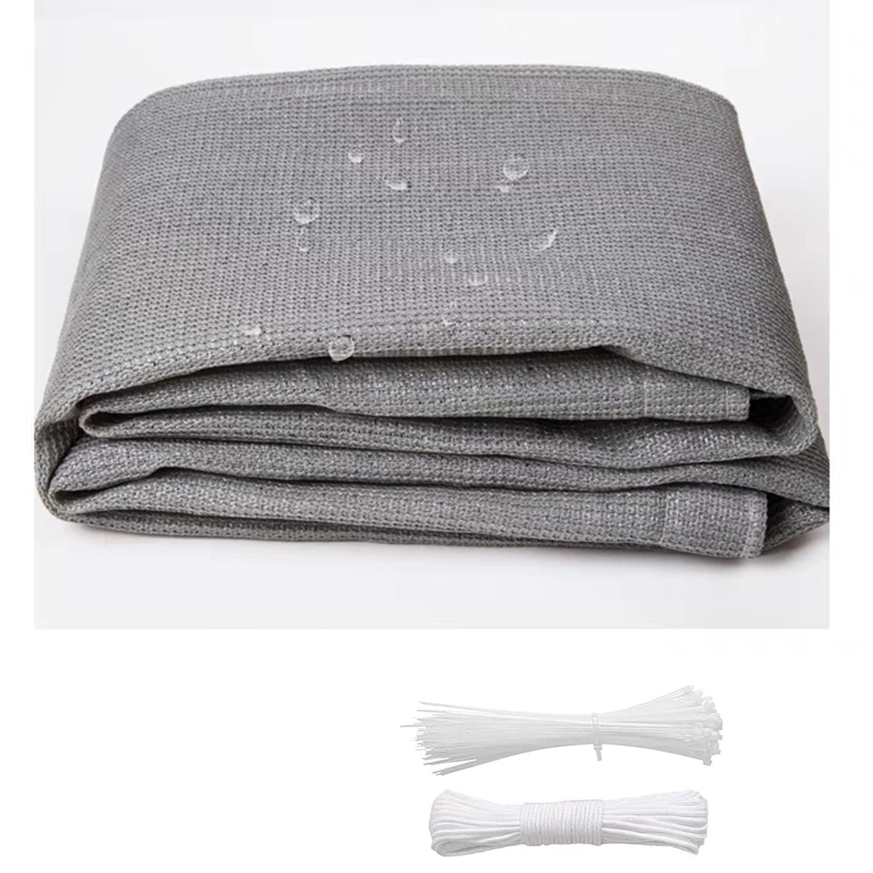 Voile d'ombrage rectangulaire contre la surchauffe extérieure gris