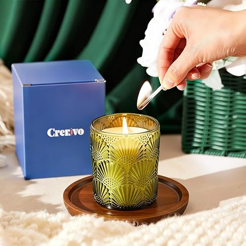 Miniatura 8 de Crenovo Vela perfumada de jazmín, vela 100% de soja, 30 horas de combustión, regalo de vela para hombres y mujeres, día de San Valentín, día de la