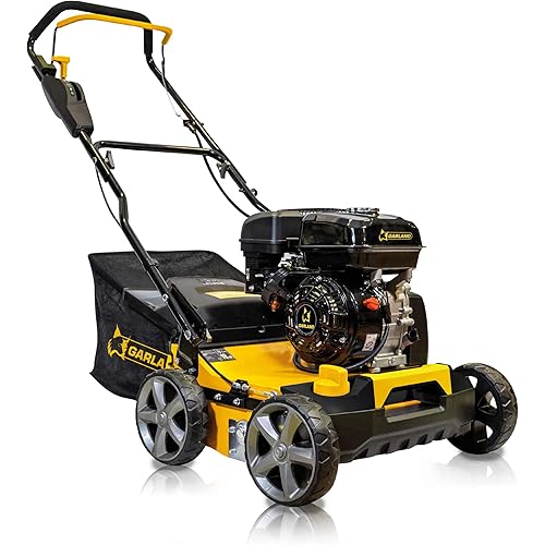 Artificial Turf Sweeper by Roll & Comb, Gas Powered Lawn Rake for Artificial Grass, Heavy-Duty Turf Brush Machine, 45L Collector, 212cc Engine, Model 602QGUS-V25, 84.6lb