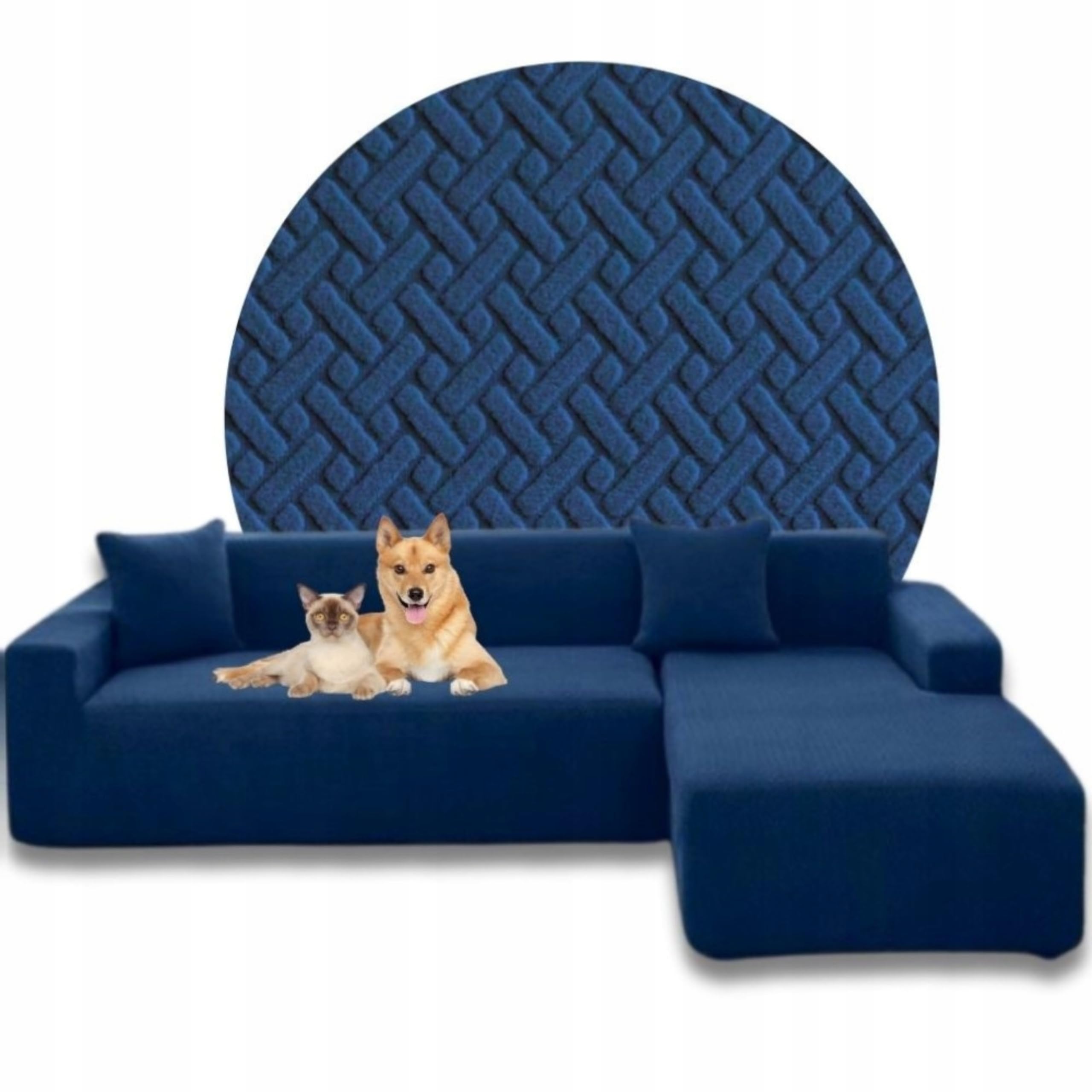 Housse de canapé en forme de L douce pour salon familial et animaux