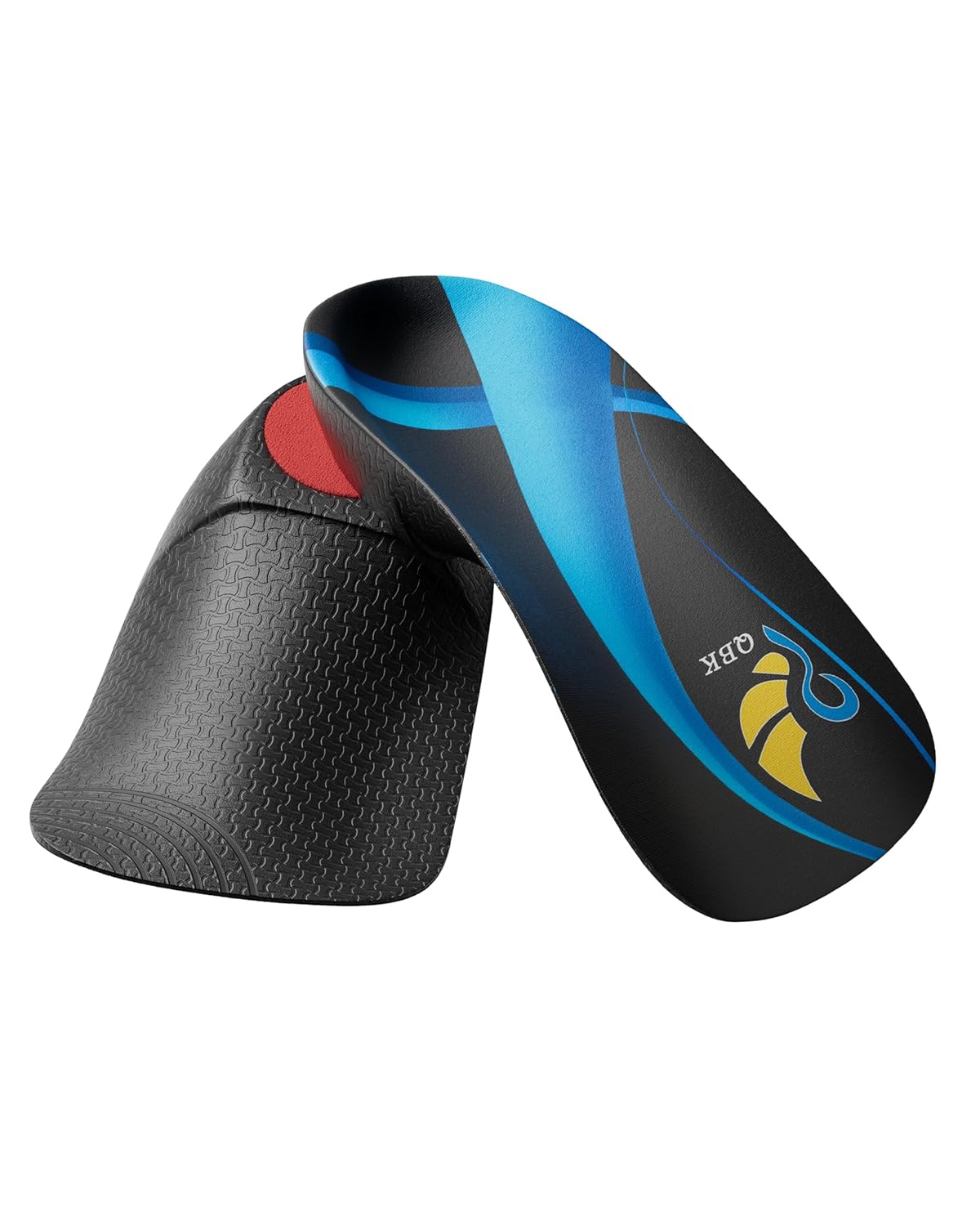 Palmilhas Ortóticas QBK de Suporte para Arcos Altos 3/4 para Mulheres e Homens - Conforto para Fascite Plantar e Pés Planos