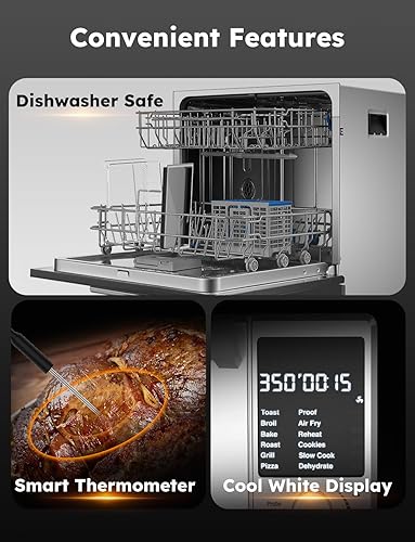 Miniatura 9 de Nuwave Bravo Pro Smart Tostador Horno encimera, combo de freidora de aire real con convección 100% mejorada, 35% más crujiente, 112 preajustes,