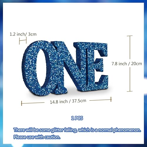 Miniatura 4 de Eploger Letrero dorado pálido con purpurina para el primer cumpleaños, decoraciones de primer cumpleaños para niños y niñas