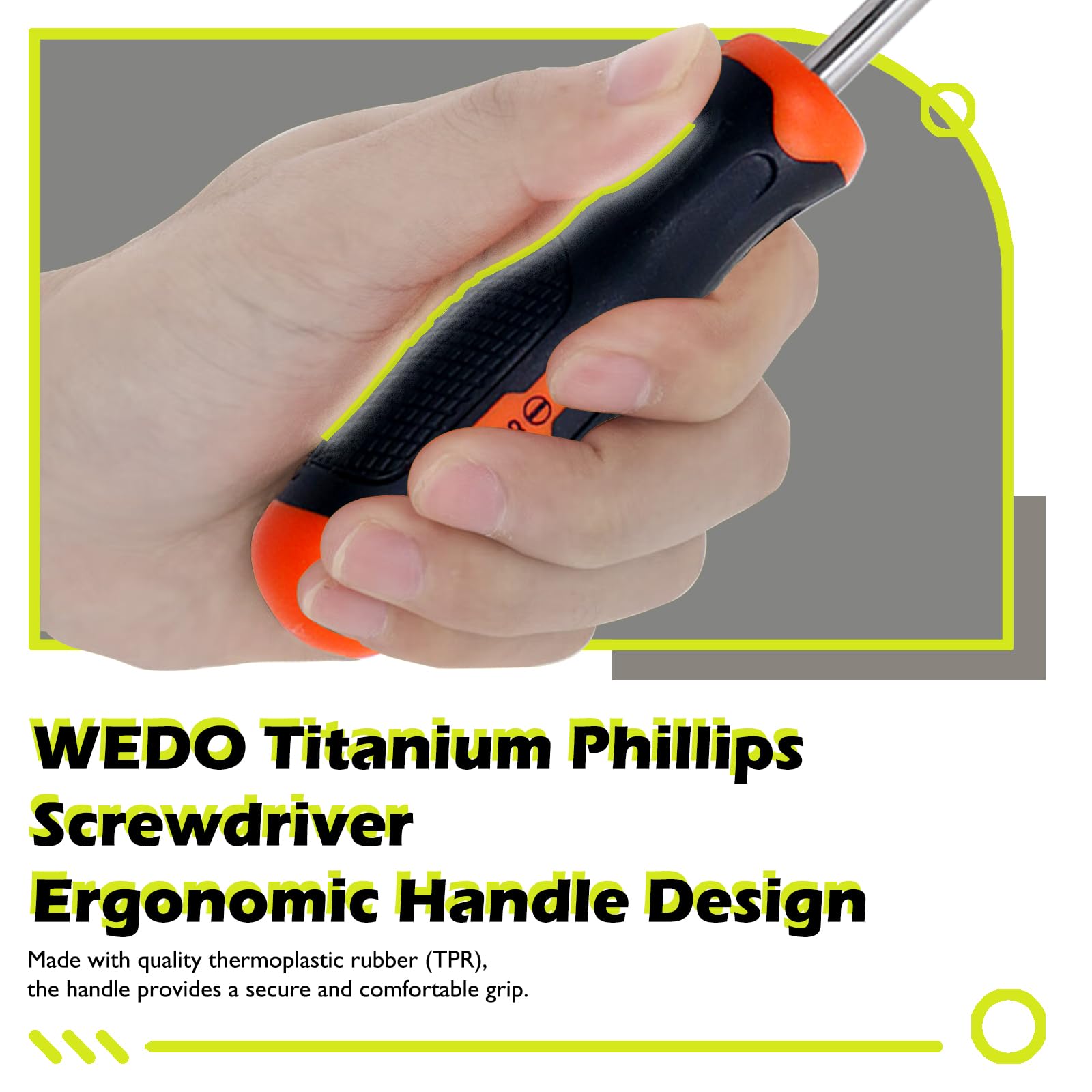 WEDO Wkrętak krzyżakowy tytanowy,Wkrętak krzyżowy#3,8mm,długość200mm, antymagnetyczny, lekki,niemagnetyczny,odporny na rdzę,jednorazowy kuty matrycowo,uchwyt antypoślizgowy,odporny na korozję,trwały