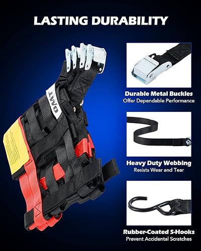 Miniatura 7 de Orion Motor Tech Red de carga - Red de malla de 3.5 pies x 4.2 pies para SUVATVcama corta con gancho en S y cuerda elástica