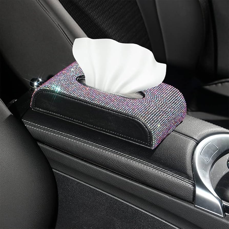 Amazon｜MINGZAIQIPEI キラキラ光るラインストーンティッシュボックス