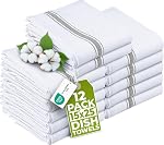 Utopia Towels Kitchen Dish Towels - 100% Cotton Dish Towels - Reusable Cleaning Kitchen Towels - Super Absorbent - Washable Dish Towels - 15 x 25 Inches (12-Pack, Green)