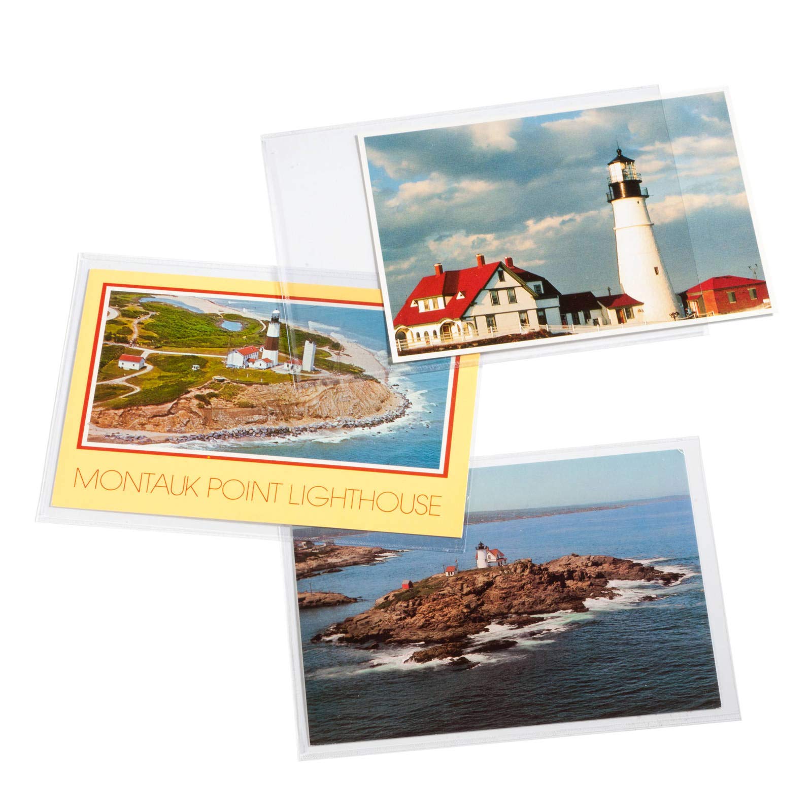 Lighthouse protective sheets for stamps and picture postcards, for postcards up to 150x107 mm, clear