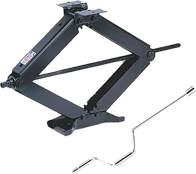 BAL 24002C Classic Scissor Jacks Set of 2 Manual Stabilizer Jacks for RVs & Trailers 24" Lift, 5000 lb. Capacity Each, Durable Steel, Bolt-On or Weld-On