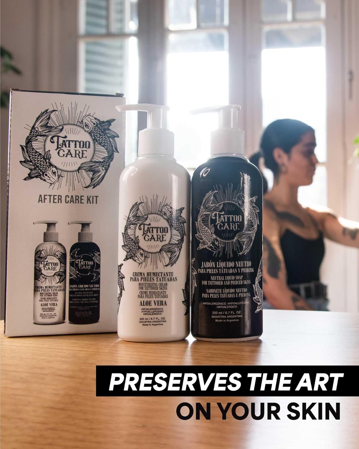 Tattoo Care Tattoo Aftercare Kit - Cream and Soap for Healing, Protecting and Brightening New and Old Tattoos - Cruelty-Free (KIT 6.7 fl OZ each) - Image 6