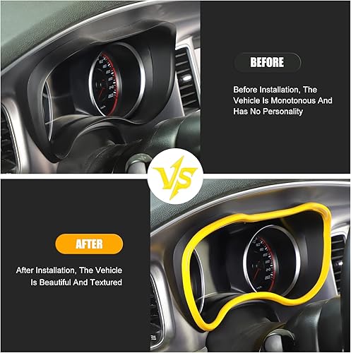 Miniatura 10 de Voodonala Para consolas centrales de cargador, tablero de instrumentos, accesorios interiores para Dodge Charger 2015-2024+, accesorios interiores