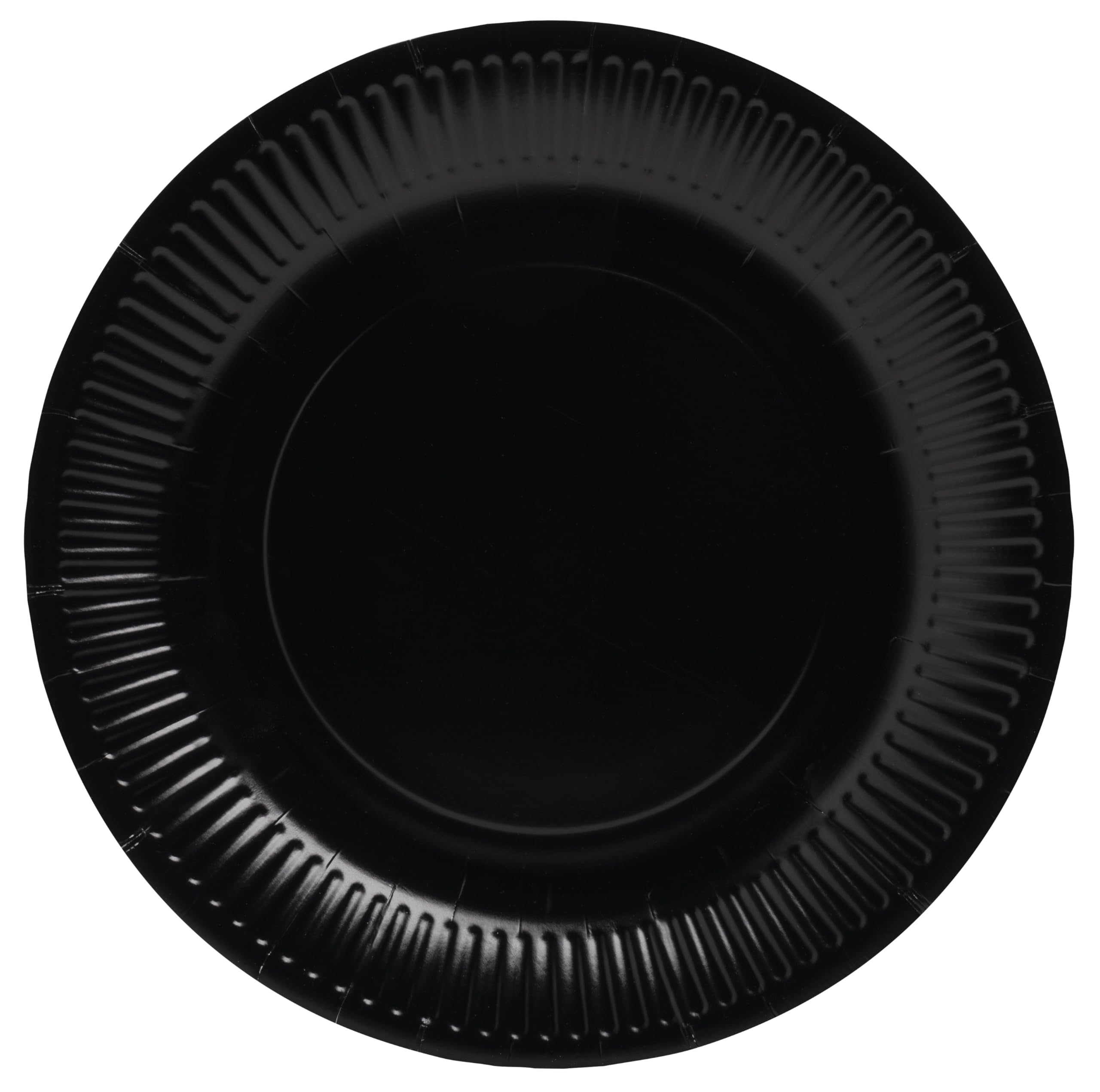 WHEN 21 Pro Tablecloth 79211i 20 Plates Diameter 23 cm Cardboard Black