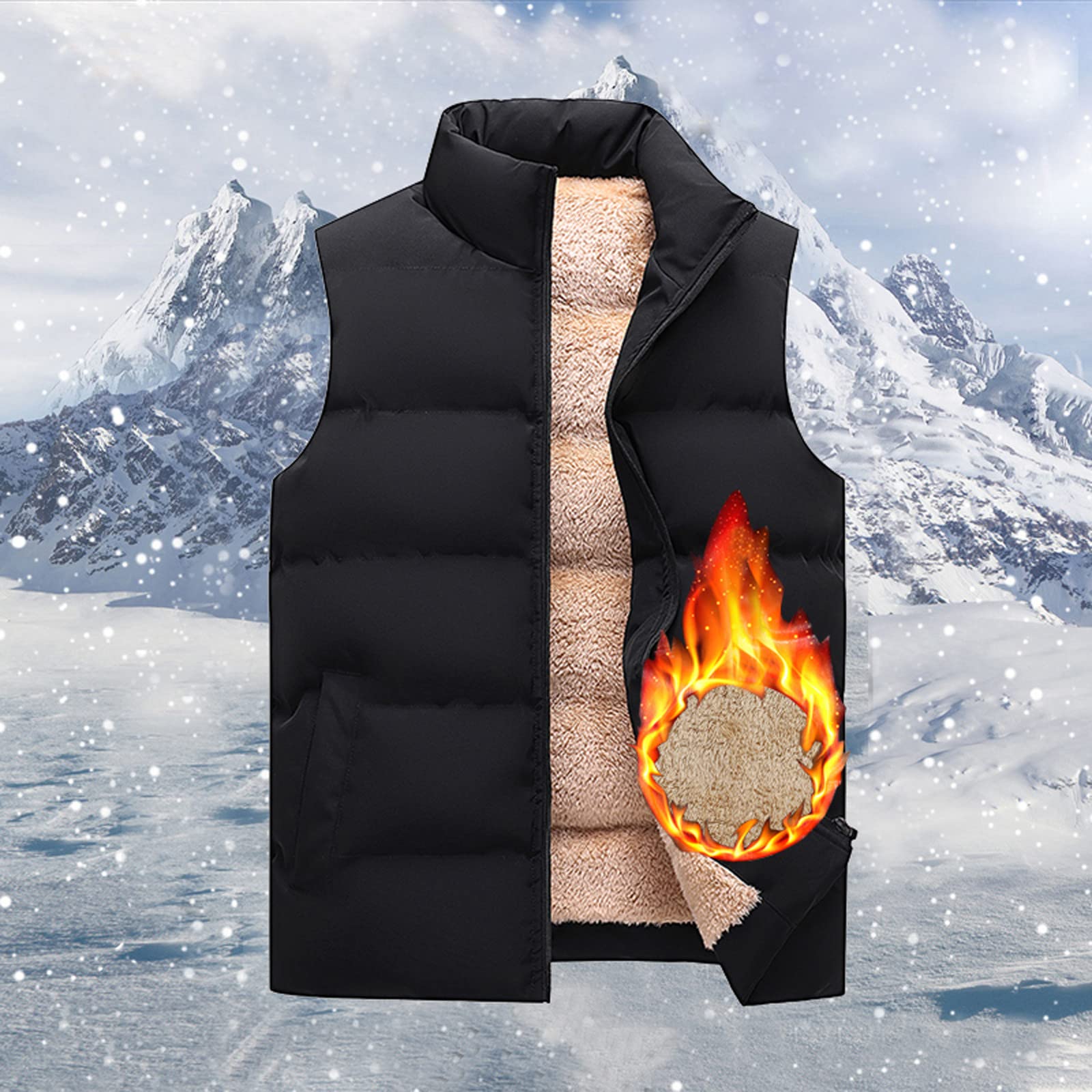 Giacca College Uomo Chaleco Casual Soporte Cremallera Cuello Sin Mangas Bolsillo Chaleco Para Hombre Abrigos Y Chaquetas Para Hombre De Felpa SóLida Giacche Di Pile Giacca Pioggia Uomo