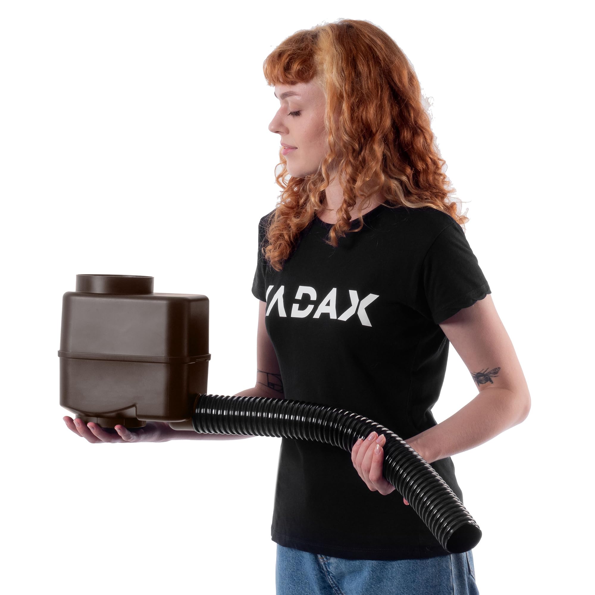 Collecteur D'Eau De Pluie KADAX Pour Tonneau - Montage Facile, Plastique Robuste Couleur Moka