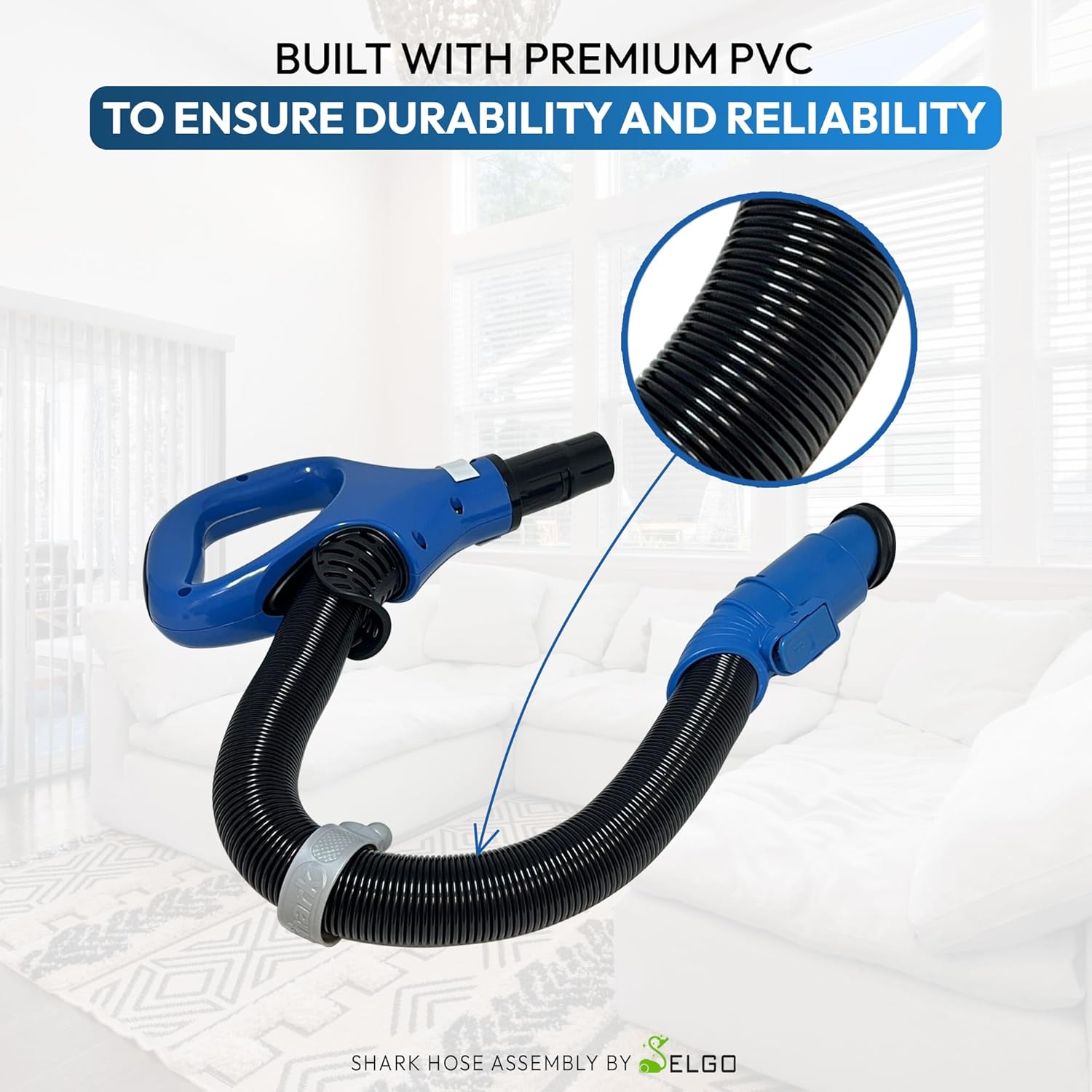 Upgraded OEM Selgo Replacement Hose Handle for Shark Navigator Rotator Lift-Away for ZU561, ZU562, (ZU560 Blue), (UV725 Gray) - Upright Bagless Vacuum Cleaners Handle - Shark Rotator Lift-Away…