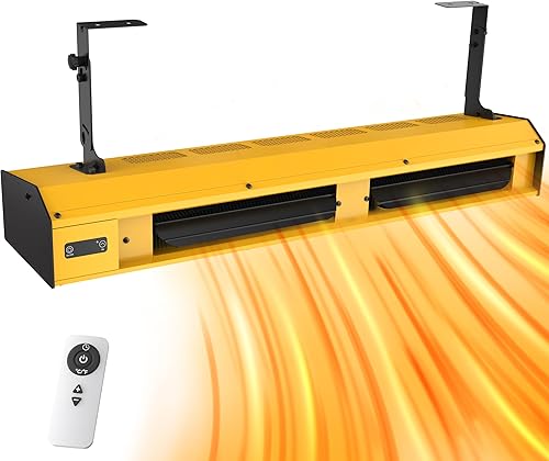 Calentador eléctrico de garaje de 240 V, calefacción de grafeno de 7000 vatios para uso en interiores, temporizador de 9 horas, protección contra