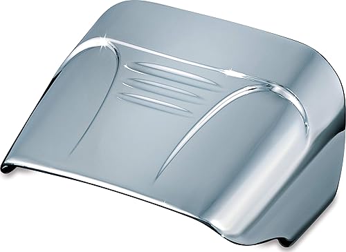 Kuryakyn Accesorio de acento de motocicleta 9008 cubierta de luz trasera sin ranuras para motocicletas Harley-Davidson 1973-2019, cromada, negro