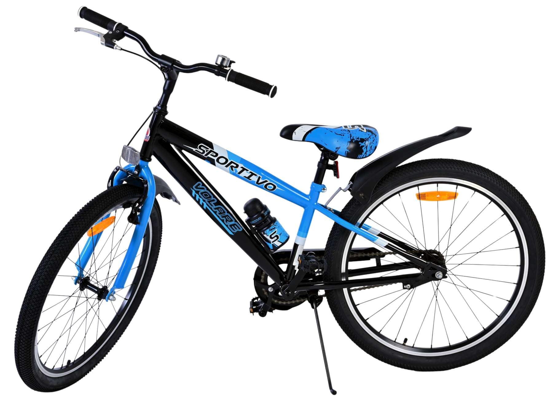 Volare Sportivo Kinderfahrrad - Jungen - 24 Zoll - Schwarz Blau