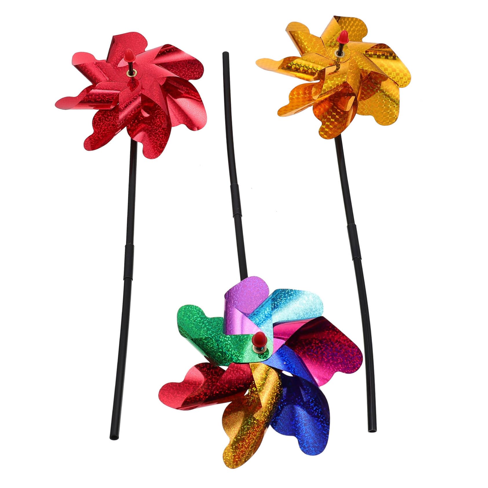 Milisten 3Pcs Outdoor Windmill Garden Ornaments for Decor Hanging Spinners for Play and Garden Decoration