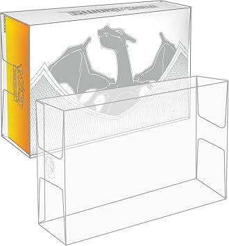 EVORETRO UPC Protector Case Compatible with Pokemon TCG Sword & Shield Charizard UPC Box ONLY - 0.50mm Thick Clear PET Plastic Ultra Premium Collection Protector Storage for Charizard UPC Case