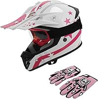 Vista 11 de XFMT - Juego de casco DOT con gafas y guantes para motocross, cuatrimoto y vehículos todoterreno para niños y jóvenes, diseño de araña roja, talla XL