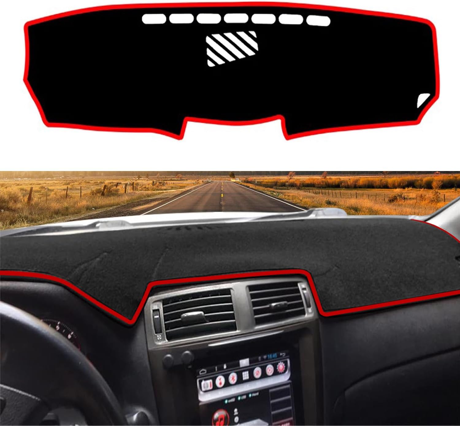 Blazeray Car Dashboard Cover Mat for Lexus IS250 IS350 2006 2007 2008 2009 2010 2011 2012 2013 Non-Slip Dashboard Mat Pad Interior Accessories Custom Fit Dash Mat Sunshade Windshield Glare(Red Edge)