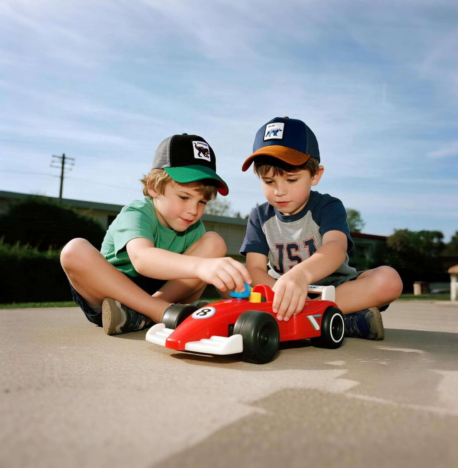 Waldeal Toddler Trucker Hats for Boys and Girls Mesh Snapback Baseball Cap for Kids Ages 2-6 - Image 3